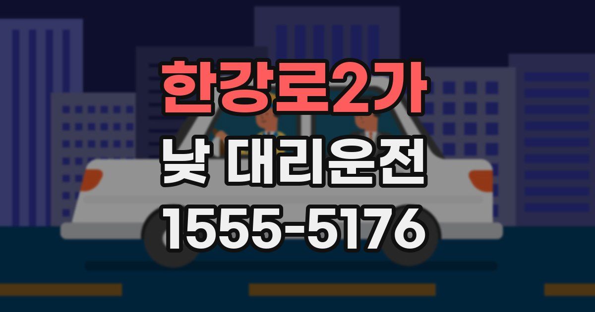 한강로2가 낮 대리운전