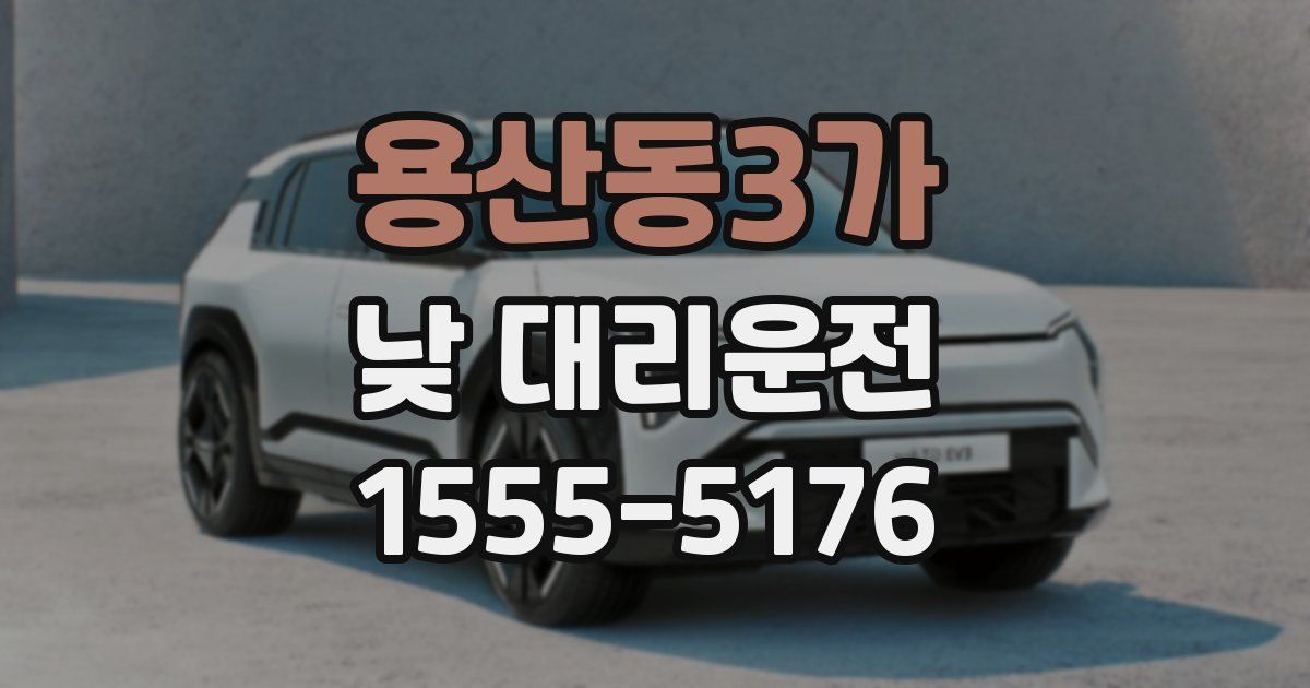 용산동3가 낮 대리운전
