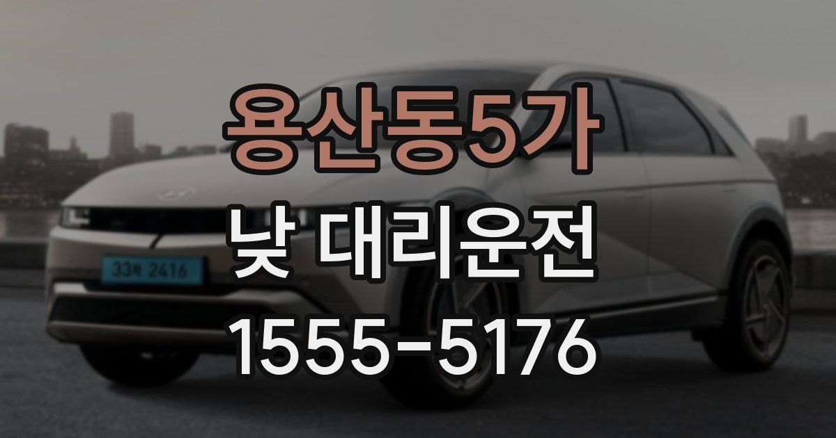 용산동5가 낮 대리운전