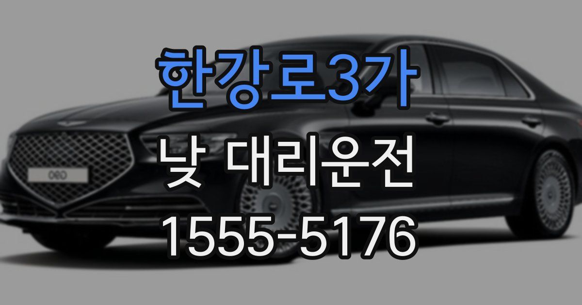 한강로3가 낮 대리운전