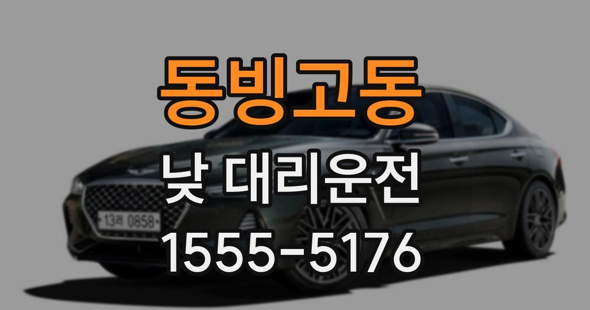 동빙고동 낮 대리운전