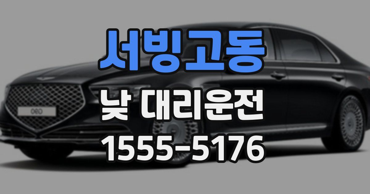 서빙고동 낮 대리운전