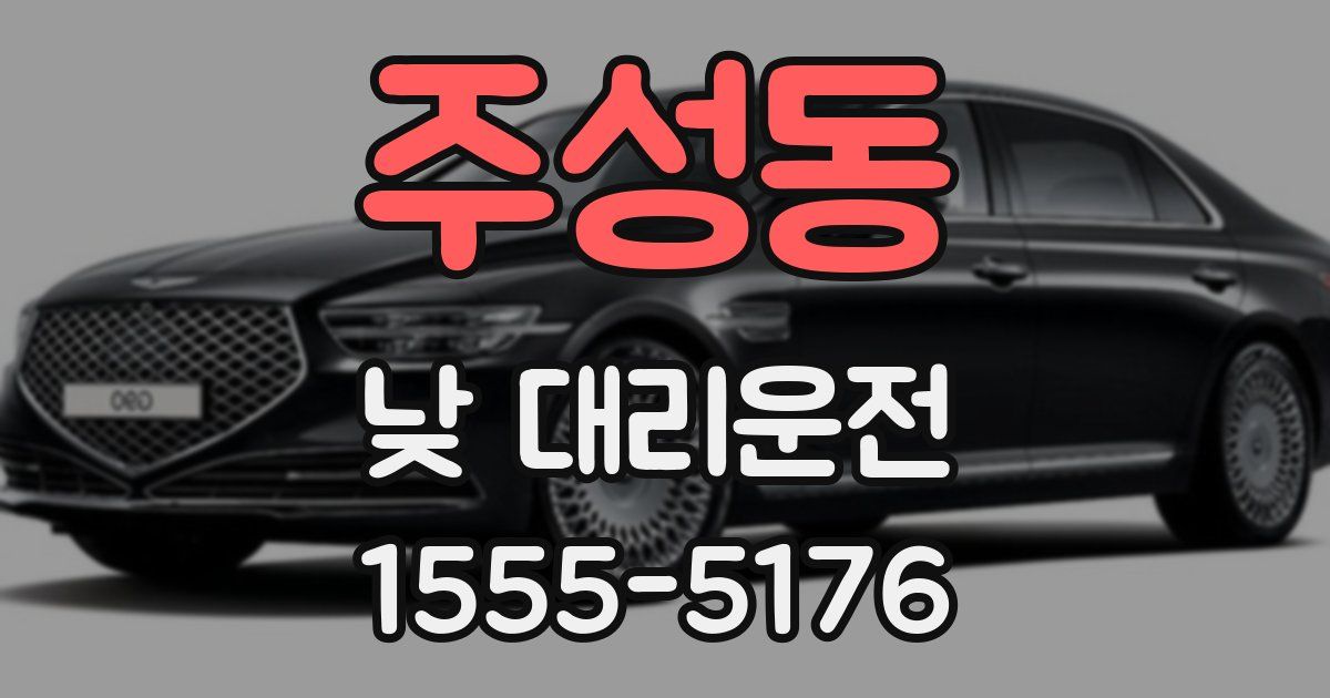 주성동 낮 대리운전