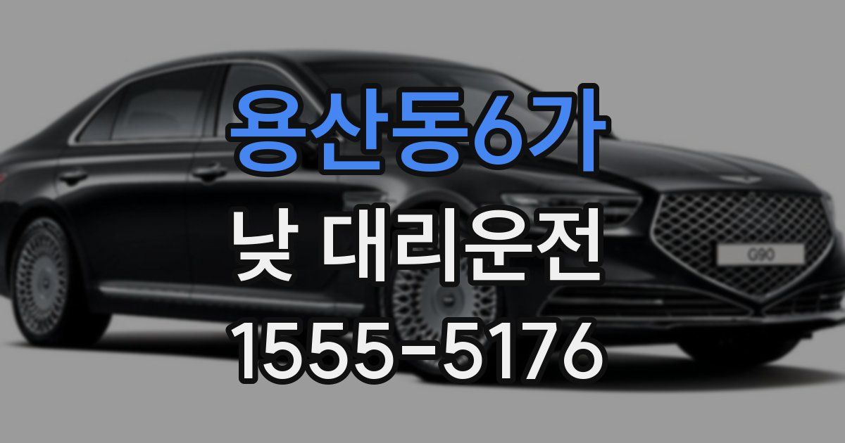 용산동6가 낮 대리운전