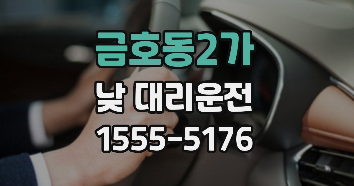 금호동2가 낮 대리운전