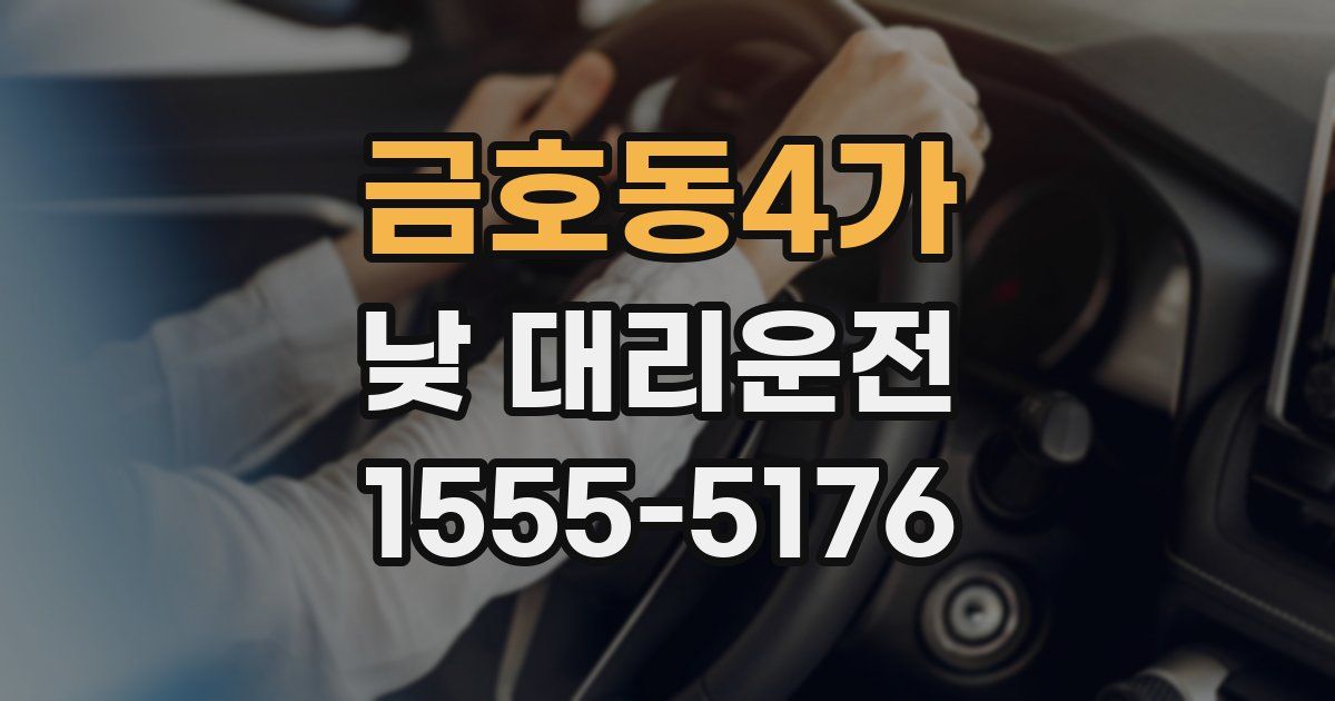 금호동4가 낮 대리운전