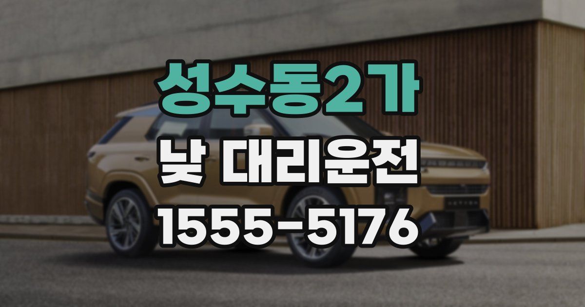 성수동2가 낮 대리운전