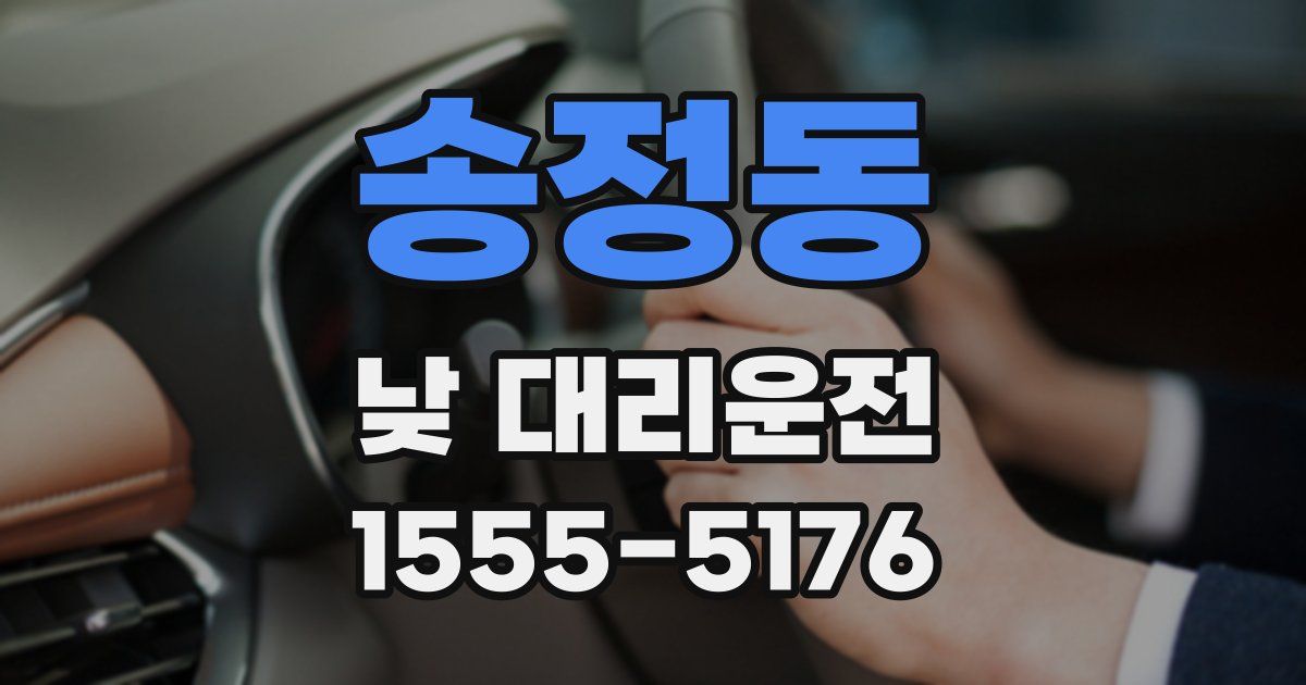 송정동 낮 대리운전