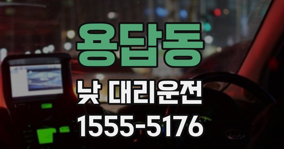 용답동 낮 대리운전