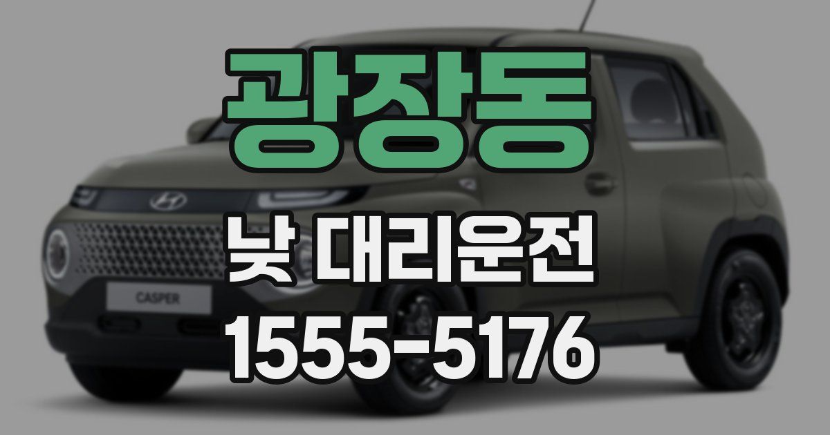 광장동 낮 대리운전