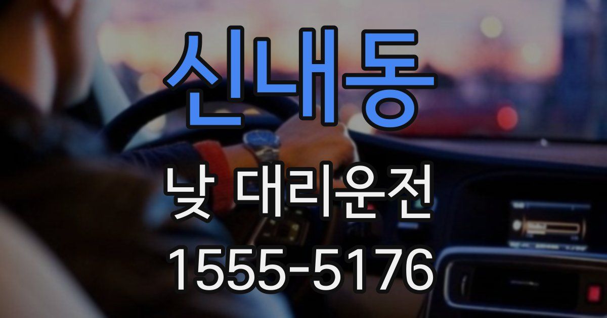 신내동 낮 대리운전