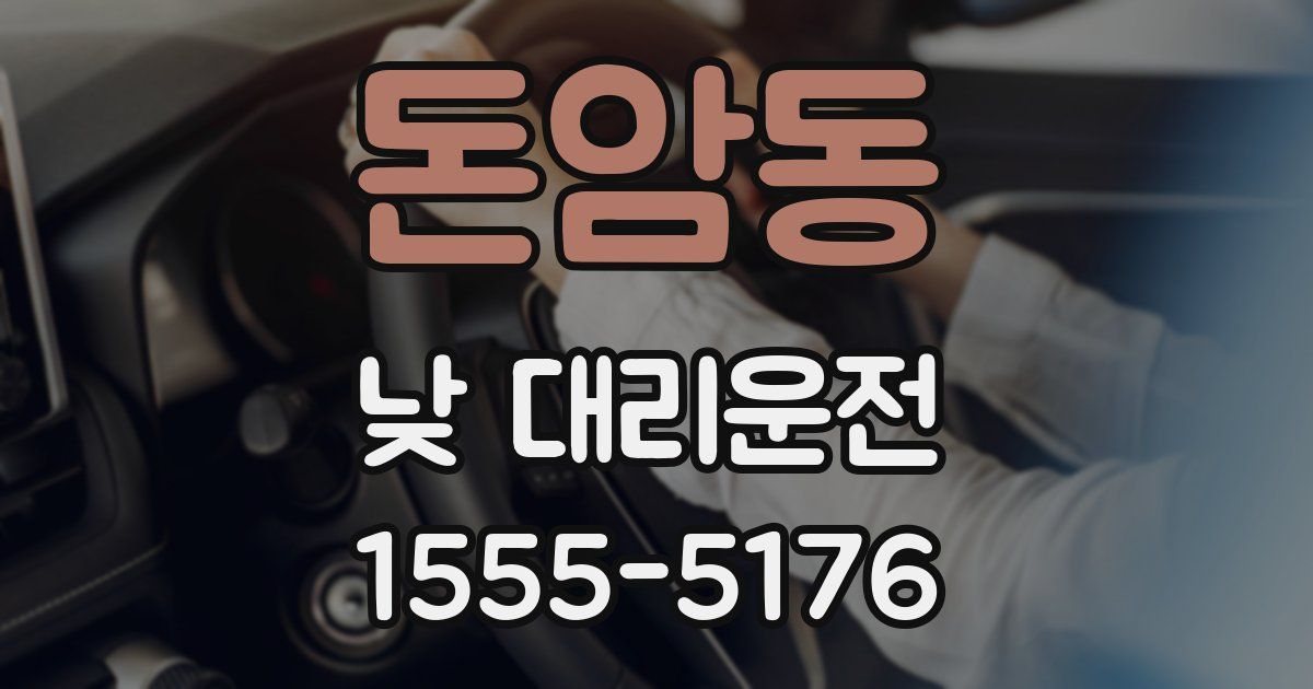 돈암동 낮 대리운전
