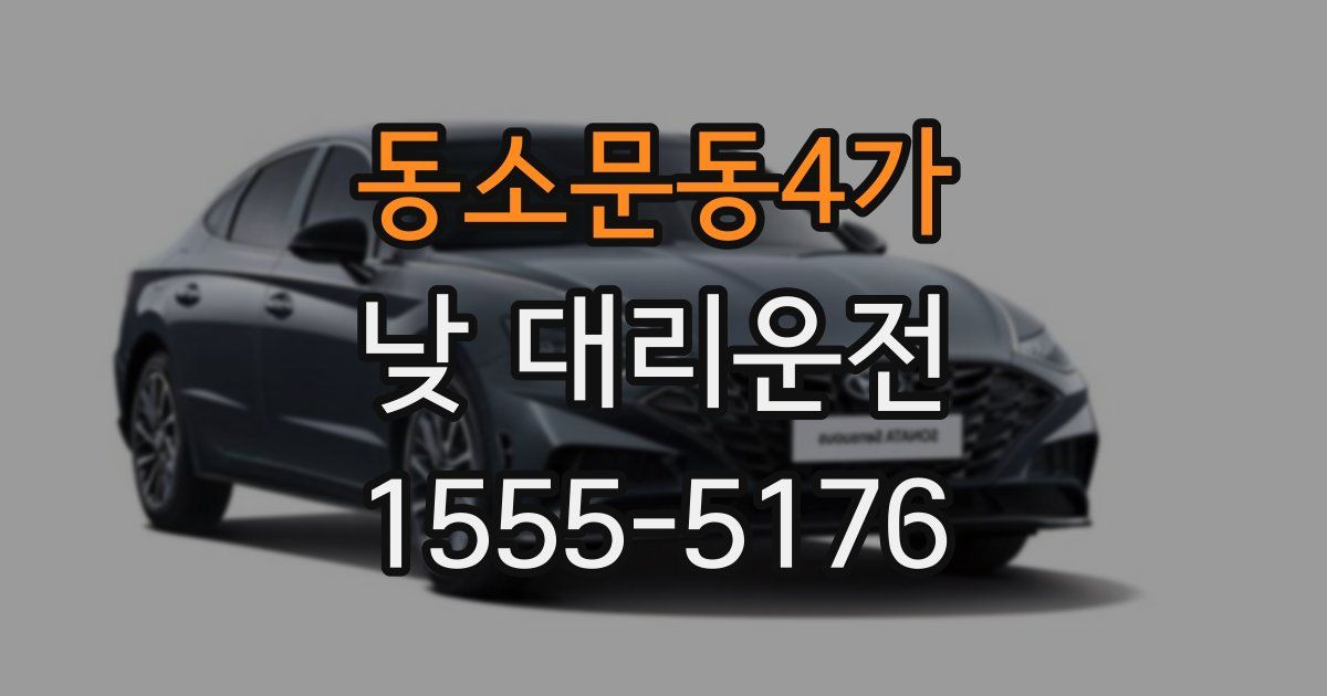 동소문동4가 낮 대리운전