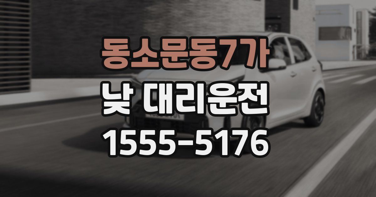 동소문동7가 낮 대리운전