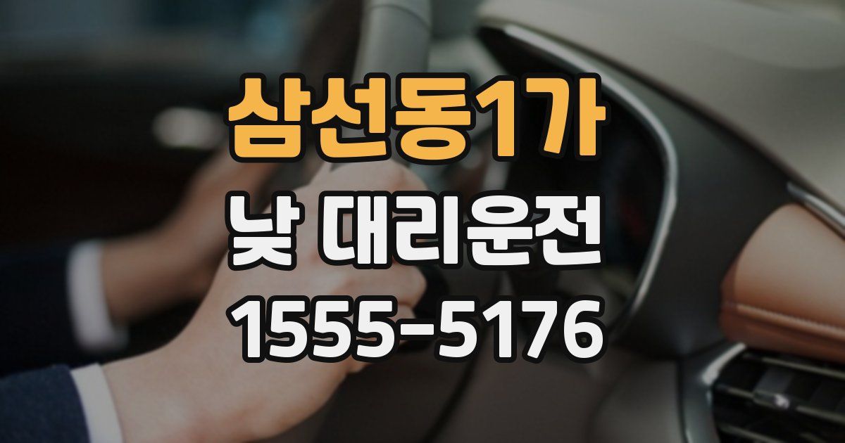 삼선동1가 낮 대리운전