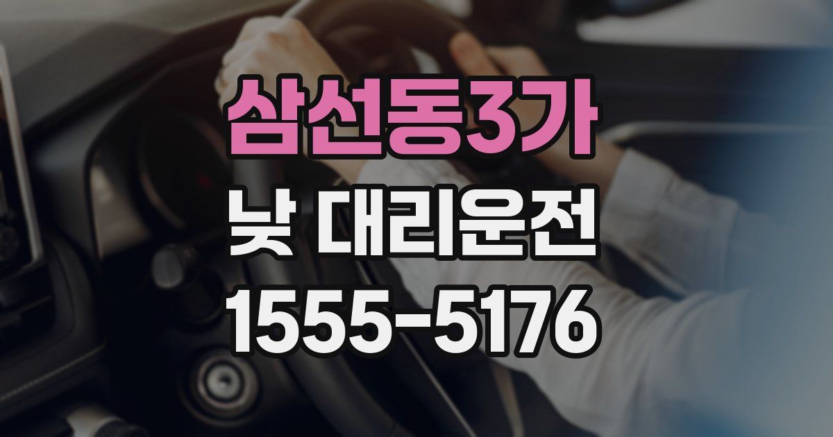 삼선동3가 낮 대리운전