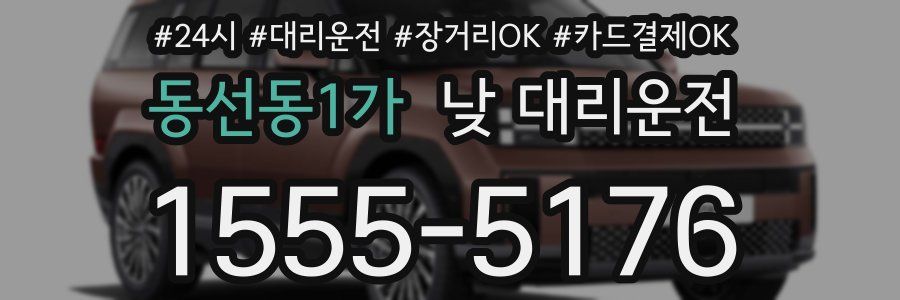 동선동1가 낮 대리운전