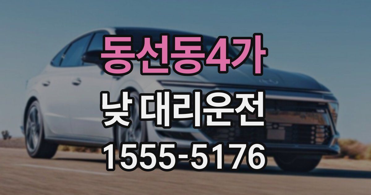 동선동4가 낮 대리운전