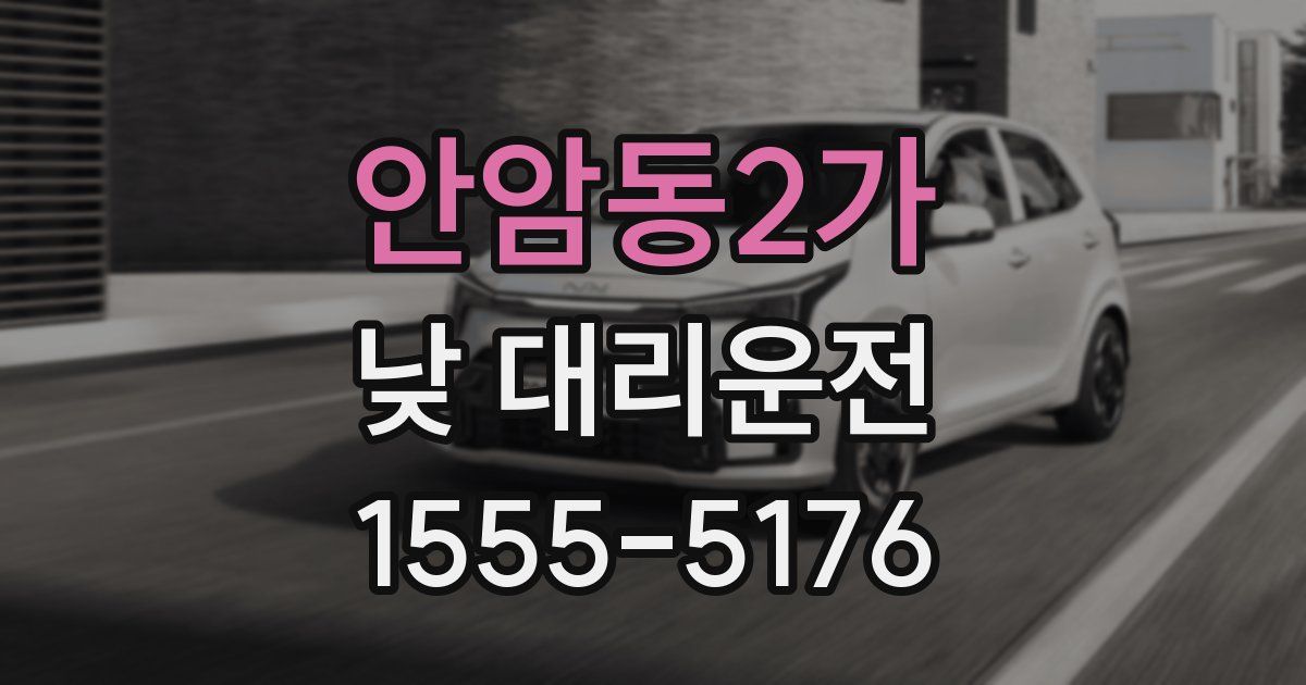 안암동2가 낮 대리운전