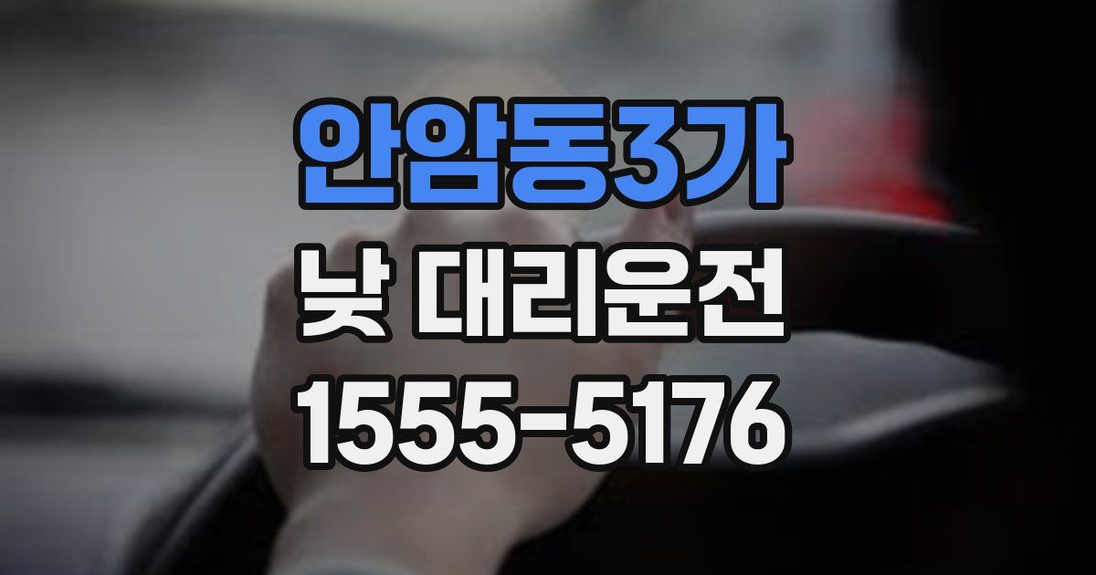 안암동3가 낮 대리운전