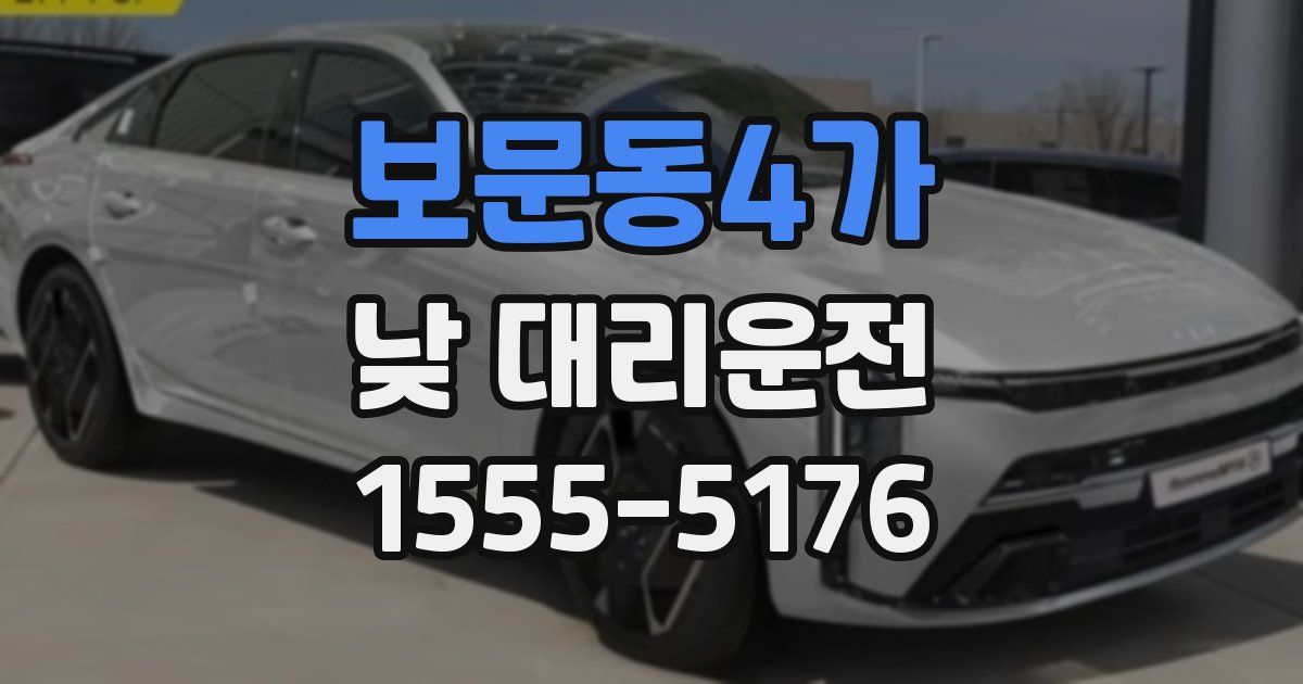 보문동4가 낮 대리운전