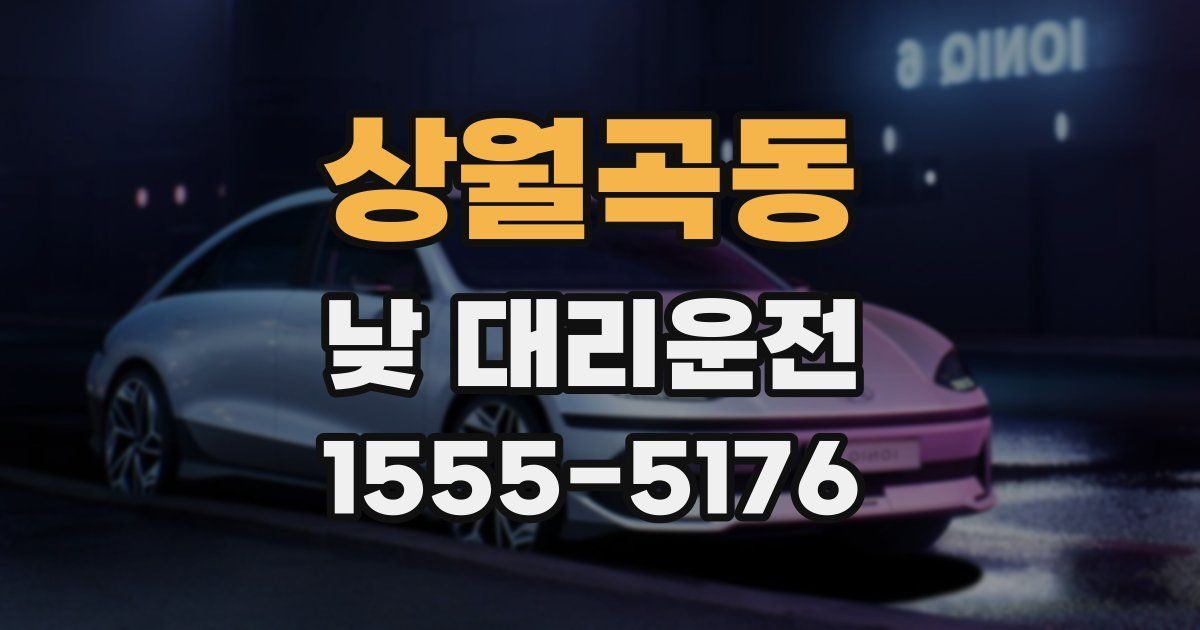 상월곡동 낮 대리운전
