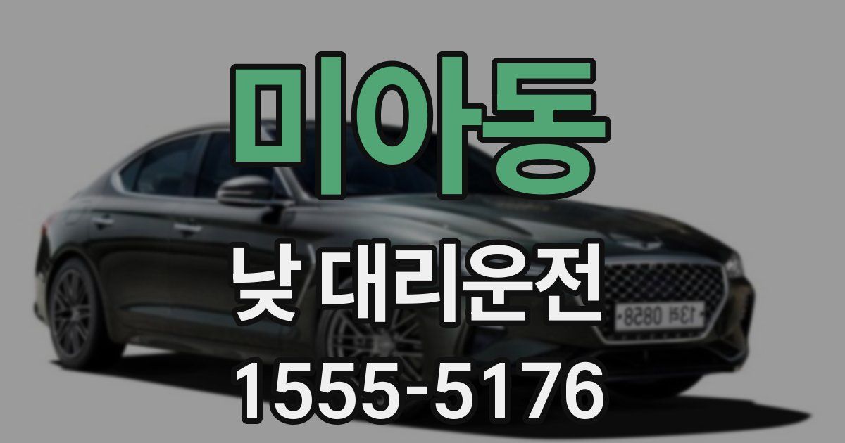 미아동 낮 대리운전
