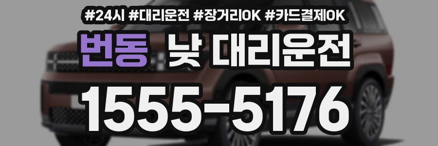 번동 낮 대리운전