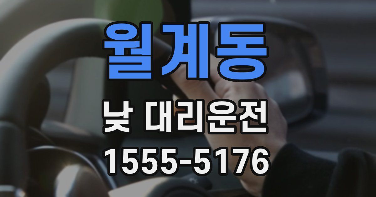 월계동 낮 대리운전