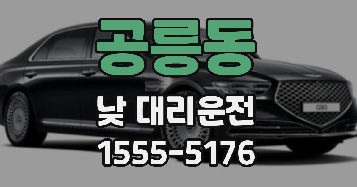 공릉동 낮 대리운전