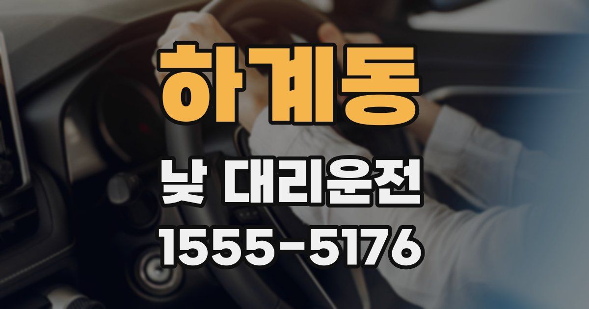 하계동 낮 대리운전