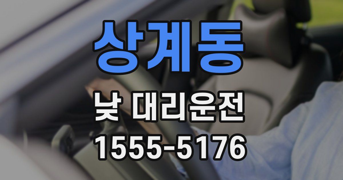 상계동 낮 대리운전