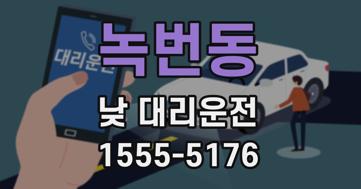 녹번동 낮 대리운전