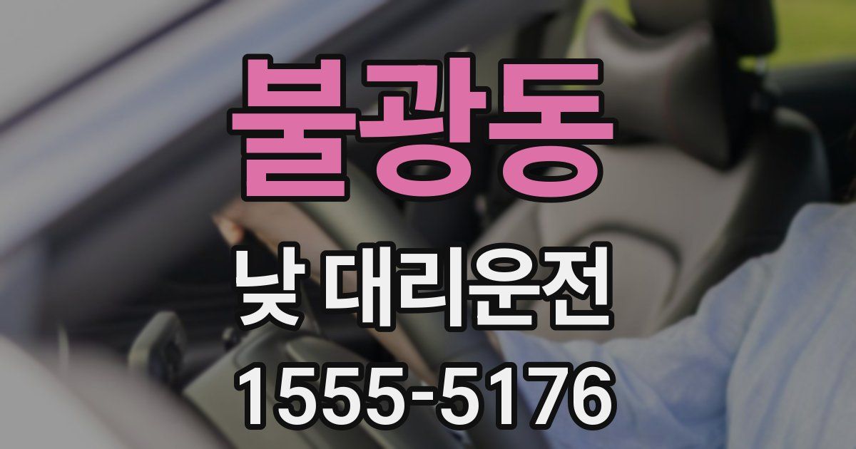 불광동 낮 대리운전