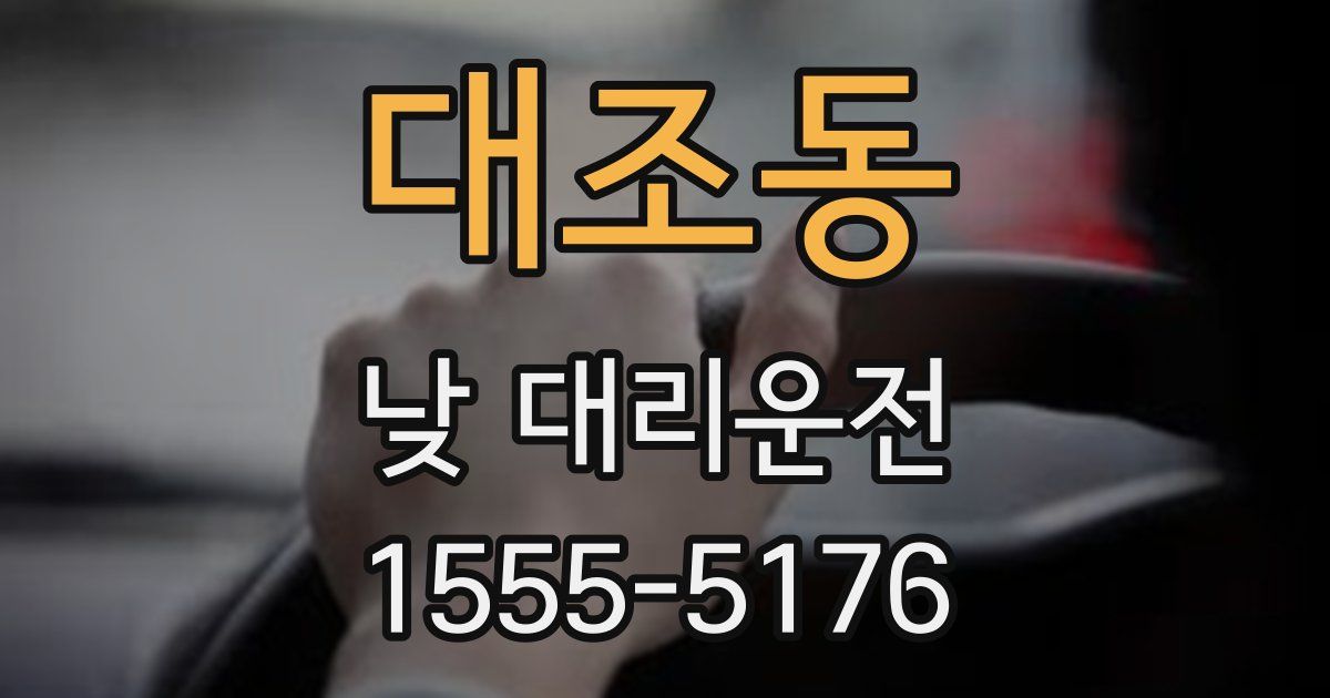 대조동 낮 대리운전