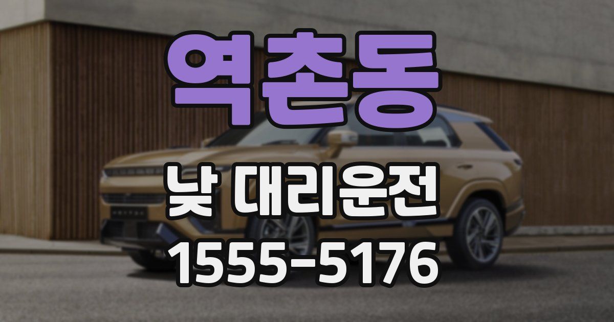 역촌동 낮 대리운전