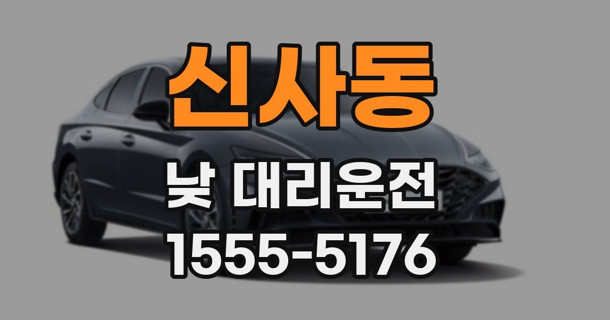 신사동 낮 대리운전