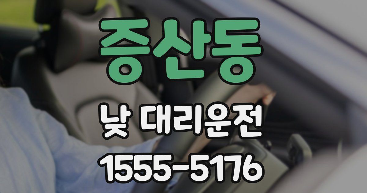 증산동 낮 대리운전