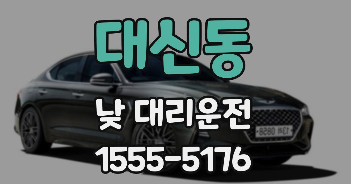 대신동 낮 대리운전
