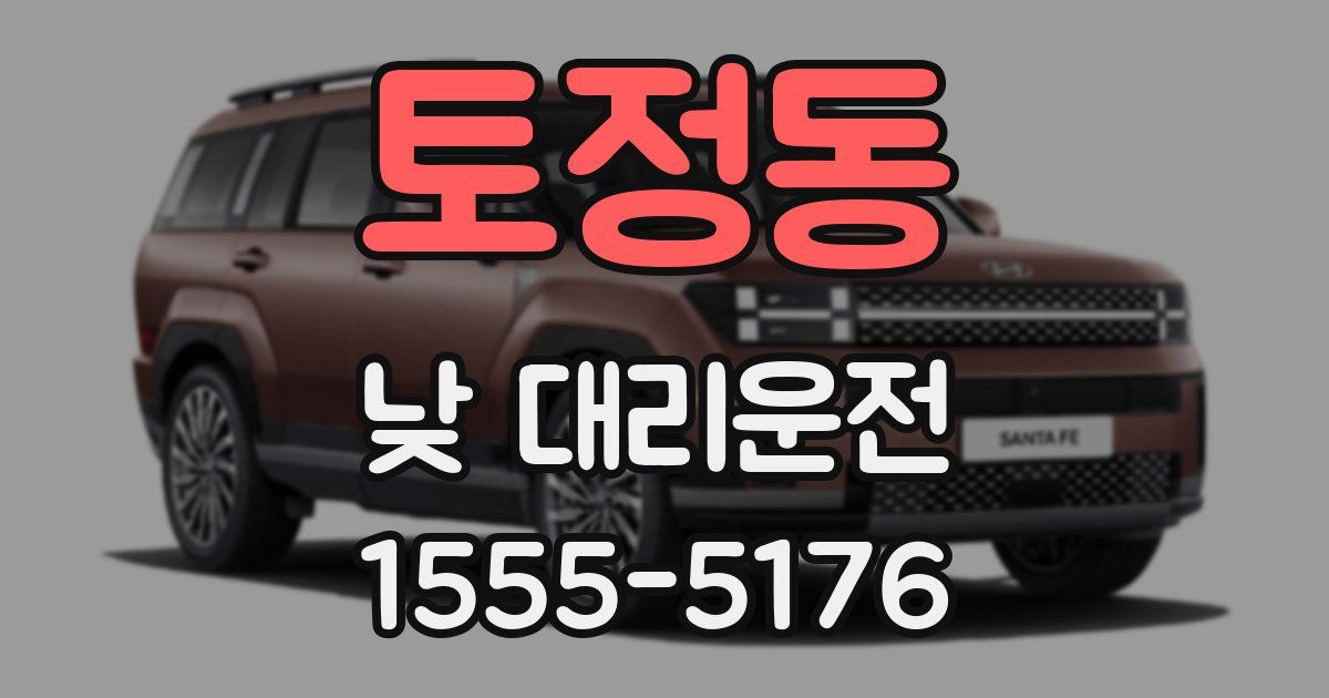 토정동 낮 대리운전