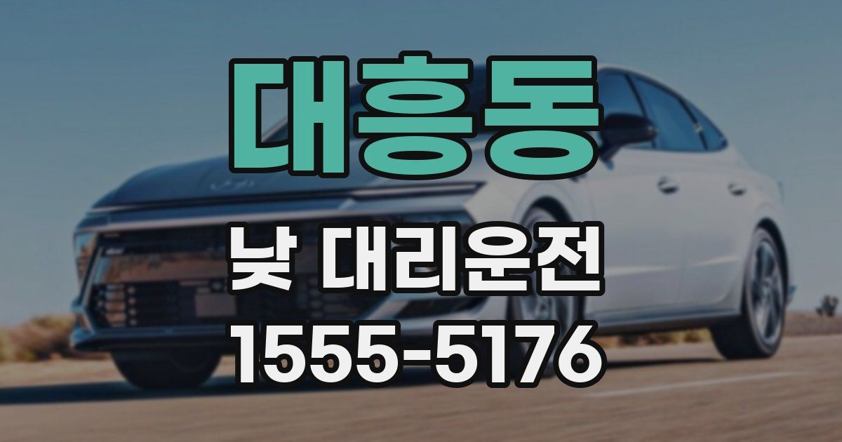 대흥동 낮 대리운전