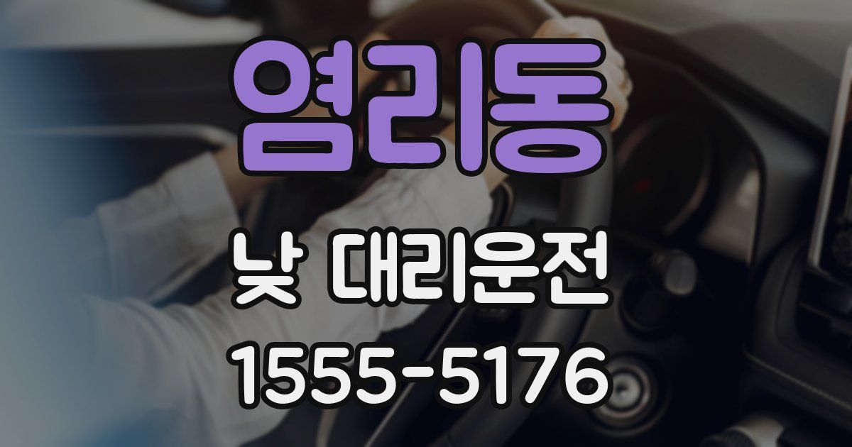 염리동 낮 대리운전