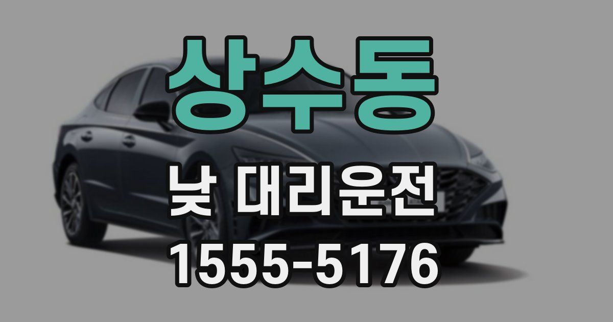 상수동 낮 대리운전