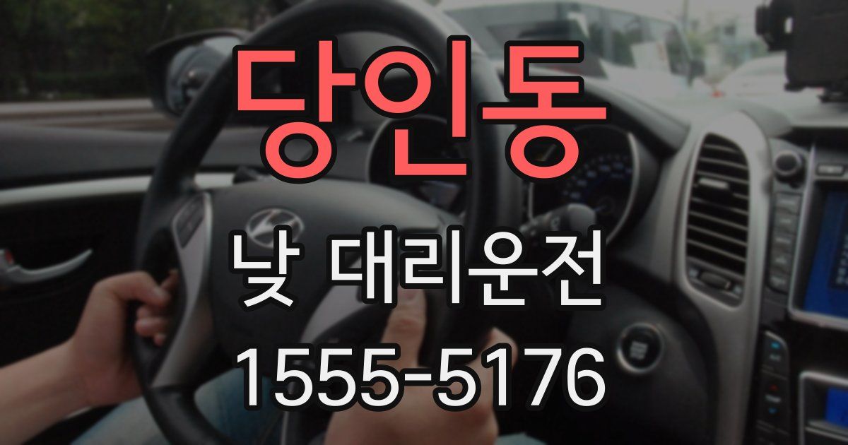 당인동 낮 대리운전