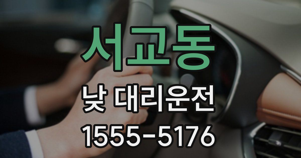 서교동 낮 대리운전