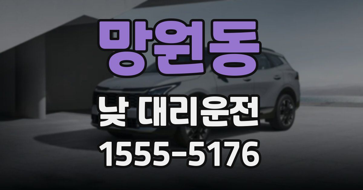 망원동 낮 대리운전