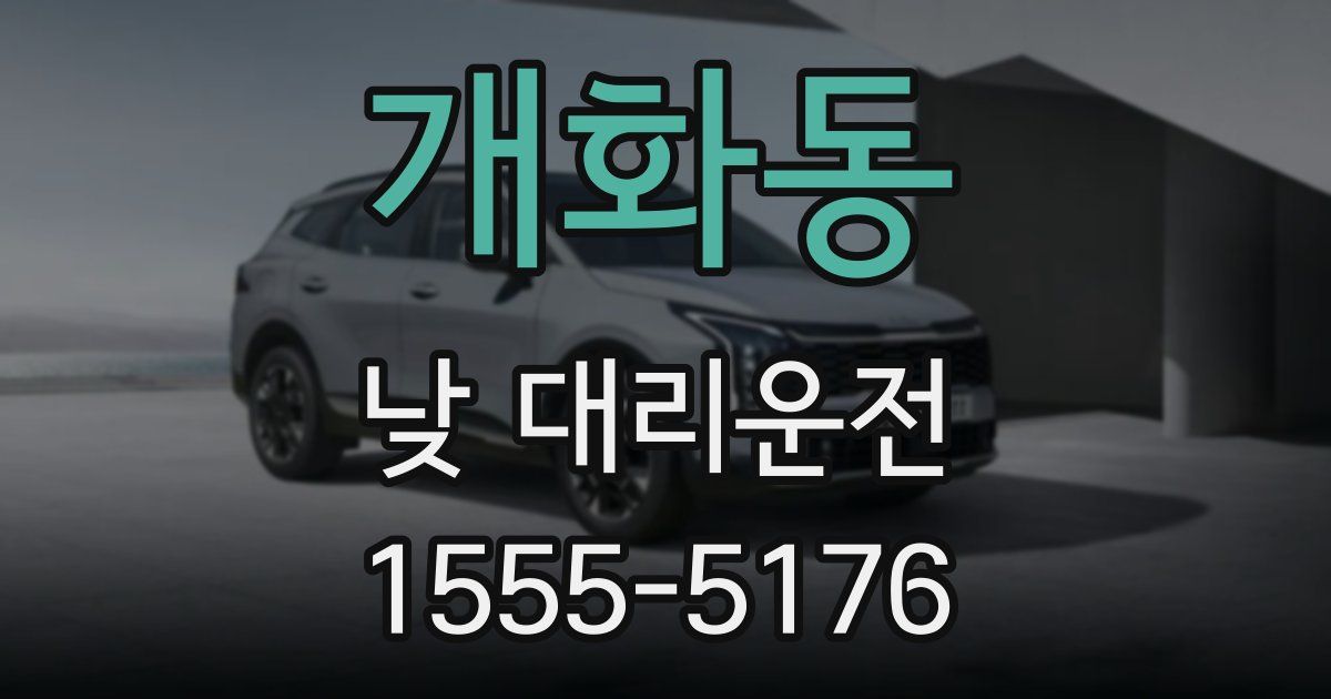 개화동 낮 대리운전