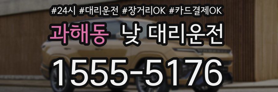 과해동 낮 대리운전
