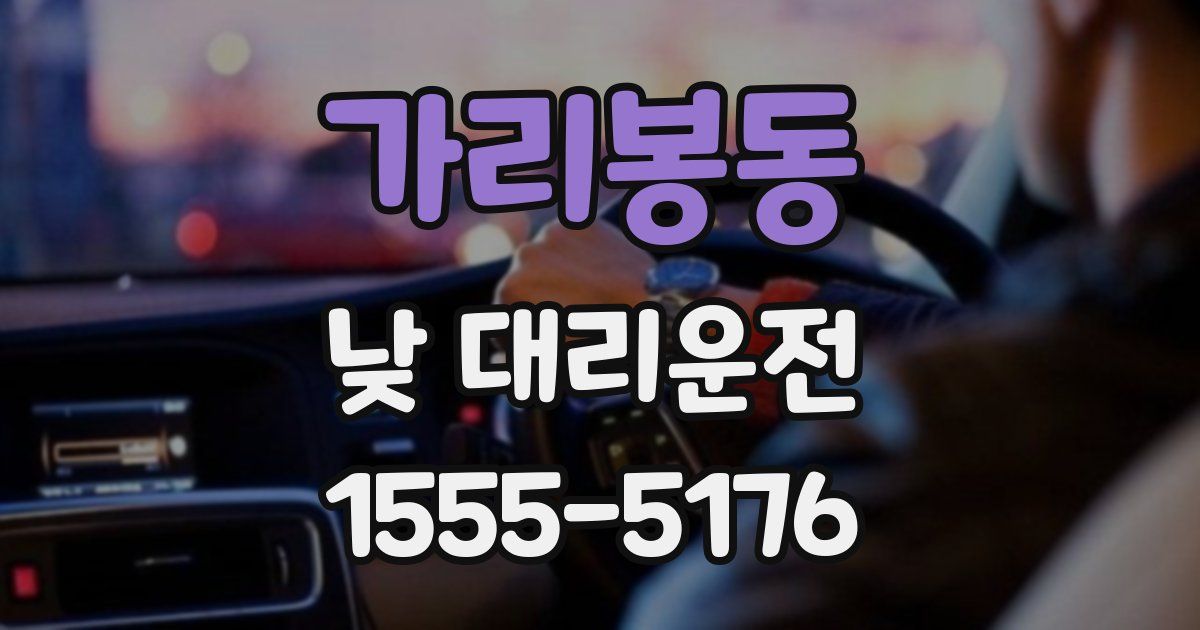 가리봉동 낮 대리운전