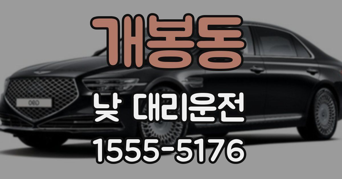 개봉동 낮 대리운전